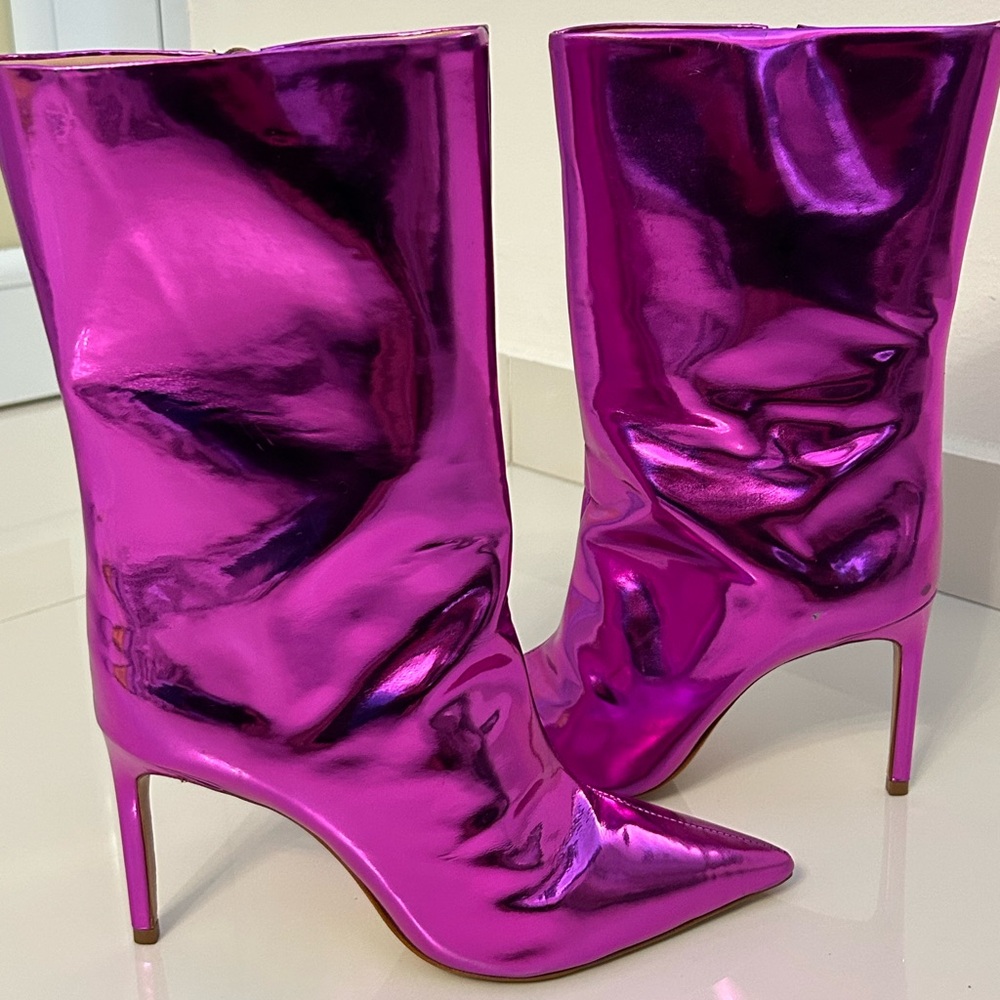 Schutz rosa Boots fuschia
